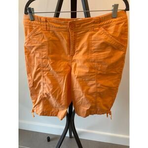 Curvy Plus Orange Cargo Short Size 14 St John’s Bay Tie Leg